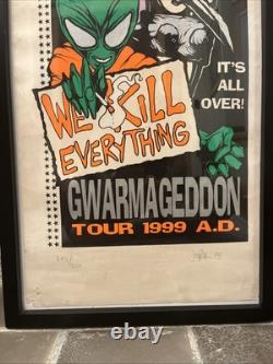 GWAR -Gwarmageddon Tour 1999 Original Limited Edition Signed, Numbered Poster