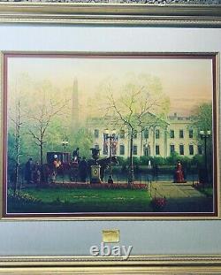 G. Harvey Signed Limited Edition Print 1600 Pennsylvania Ave. 344/1250 Framed