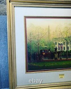 G. Harvey Signed Limited Edition Print 1600 Pennsylvania Ave. 344/1250 Framed