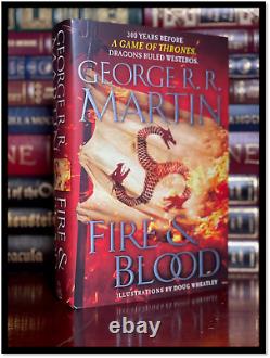 Game of Thrones Fire & Blood GEORGE RR MARTIN SIGNED New House Dragon Hardback