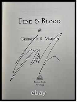 Game of Thrones Fire & Blood GEORGE RR MARTIN SIGNED New House Dragon Hardback