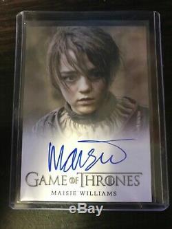 Game of Thrones season 3 limited edition Maisie Williams as Arya Stark autograph