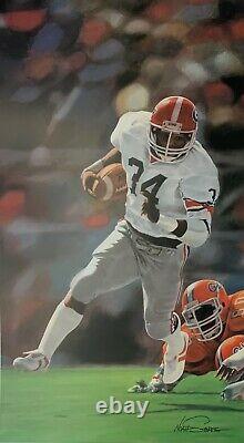 Georgia Bulldogs Signed Limited Edition Heisman Trophy Herschel Walker Print