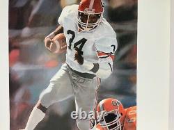 Georgia Bulldogs Signed Limited Edition Heisman Trophy Herschel Walker Print