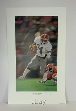 Georgia Bulldogs Signed Limited Edition Heisman Trophy Herschel Walker Print