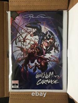 Gwenom vs Carnage #1 Clayton Crain Signed withCOA Cover A Marvel Spiderman Venom