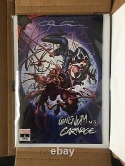 Gwenom vs Carnage #1 Clayton Crain Signed withCOA Cover A Marvel Spiderman Venom