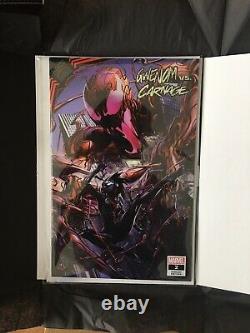 Gwenom vs Carnage #2 Clayton Crain Signed withCOA Cover A Venom Spiderman Marvel