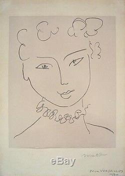 HENRI MATISSE Hand Signed 1951 Original Lithograph Pour Versailles