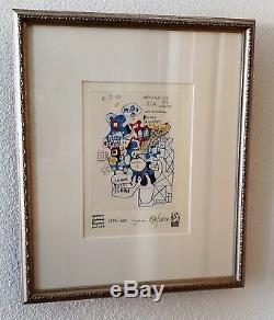 HUNDERTWASSER Original SIGNED Color Etching & Aquatint FRAMED Limited Edition 3