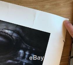 H. R. Giger signed limited edition print huge and rare print Biomechanoid
