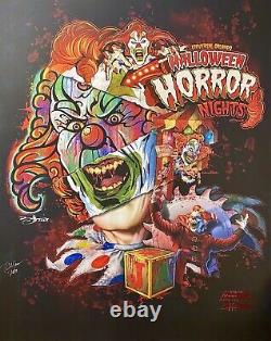 Halloween Horror Nights Jack The Clown Limited Edition Signed/Autographed Poster