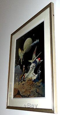 Hand Signed Frank Frazetta Encounter Limited Edition 1/1 Pp Painting