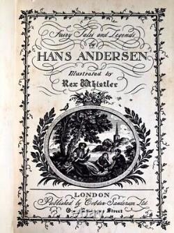 Hans Christian Anderson Fairy Tales And Legends Signed Rex Whistler