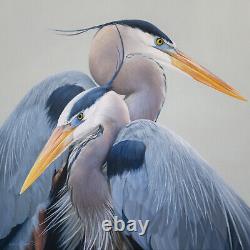 Harmony Blue Herons Bird Art Limited Edition Signed Print Coastal Art