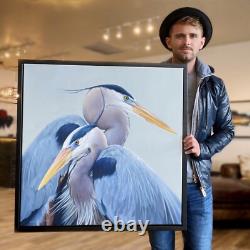 Harmony Blue Herons Bird Art Limited Edition Signed Print Coastal Art