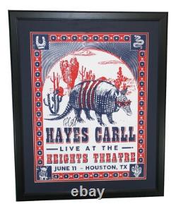 Hayes Carll Signed Limited Edition Poster Framed PSA/DNA 3-3-1
