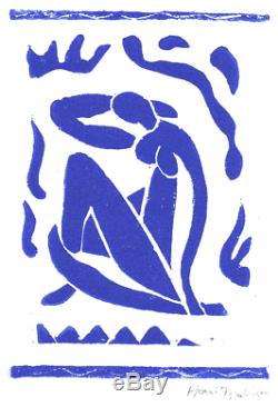 Henri Matisse Hand Signed Ltd Edition Print Blue Nude with COA (unframed)