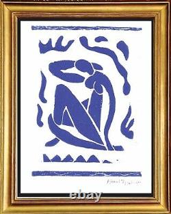 Henri Matisse Print Blue Nude Hand-Signed Limited Edition Linocut with COA