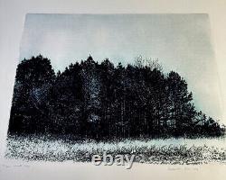 Herbert Fink Original Etching Woods Edge limited Edition 25/250 Signed 1978