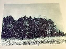 Herbert Fink Original Etching Woods Edge limited Edition 25/250 Signed 1978