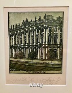 Hermitage Museum, signed limited edition lithograph, St. Petersburg