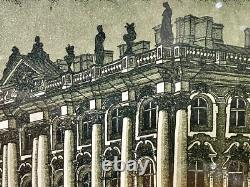 Hermitage Museum, signed limited edition lithograph, St. Petersburg
