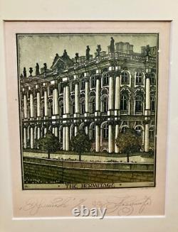 Hermitage Museum, signed limited edition lithograph, St. Petersburg