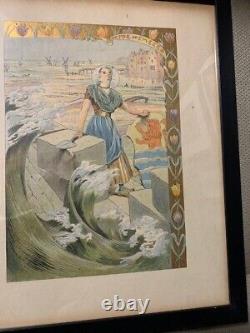 Hollande Bresil 1900 signed JOB themed limited edition lithograph