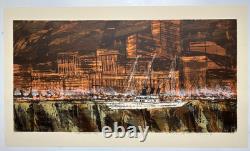 Howard Bradford Signed & Dated Vintage Serigraph Print September City 1966
