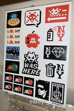 INVADER Lithograph Kit Stickers Print Signed SPACE Box Limited Edition Banksy