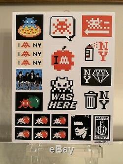 INVADER Lithograph Kit Stickers Print Signed SPACE Box Limited Edition Banksy