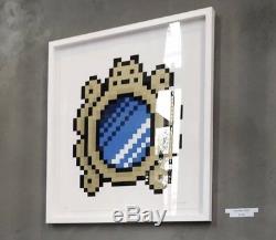 INVADER PRINT Over the Influence Limited Edition Signed VERSAILLES Blue Mirror