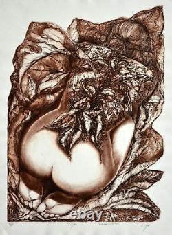 ISOLINA LIMONTA Cuban signed limited edition original art print Engraving