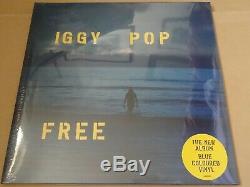 Iggy Pop Free Blue Coloured Lp Vinyl Record & Ltd Edt Of Only 50 Signed Print