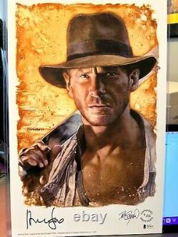 Indiana Jones limited edition art signed Dave Dorman & Harrison Ford (BECKETT)