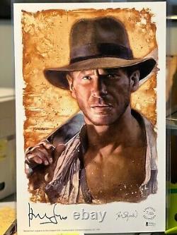 Indiana Jones limited edition art signed Dave Dorman & Harrison Ford (BECKETT)