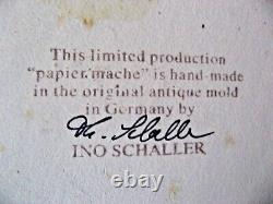 Ino Schaller Limited Edition Paper Mache Santa Claus Figurine 11T Signed