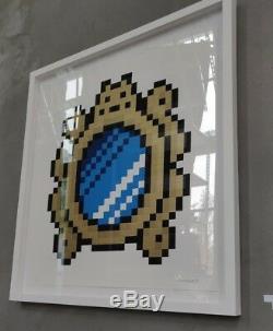 Invader Limited Edition Signed Print Poster Versailles Blue Mirror