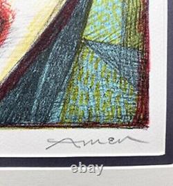 Irving Amen Violin Hand Signed Limited Edition Lithograph Litho Auto Art Music