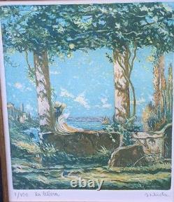 Italian Impressionist Artist Antonio Saliola Signed Double Color Engravings