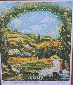 Italian Impressionist Artist Antonio Saliola Signed Double Color Engravings
