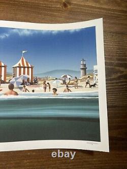 JAWS The Beach Art Print Poster By JC Richard Signed Variant XX/100 Mondo