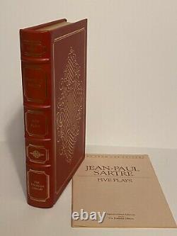 JEAN-PAUL SARTRE FIVE PLAYS FRANKLIN LIBRARY SIGNED LTD EDITION WithNOTES