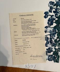 JILL FLINK Signed Limited Edition Etching Print PANSIES 24/125 w COA