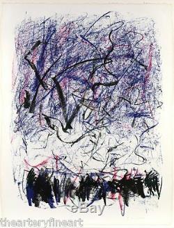 JOAN MITCHELL'Bedford III' 1981 SIGNED Lithograph Limited Edition Print Framed