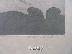 JOHN BRUNSDON (1933-2014) limited edition Welsh SIGNED etching PORT EYNON BAY