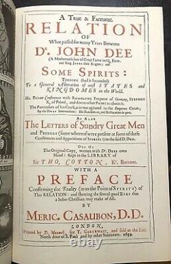 JOHN DEE, OF SPIRITS AND APPARITIONS 500 Copies Leather ENOCHIAN ANGEL MAGICK