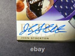 JOHN STOCKTON 2006-07 Extra Exquisite Jerseys and Patches Auto # 4/5 SWEET PATCH