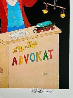 JOVAN OBICAN ADVOKAT (Lawyer) SIGNED LIMITED-EDITION 18x25 LITHOGRAPH COA